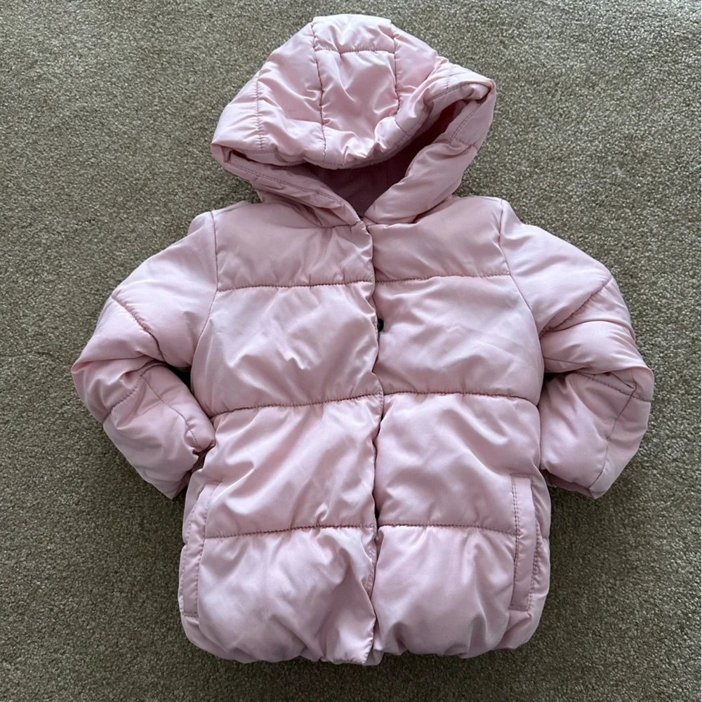 Old Navy Pink Puffer Fleece Lined Jacket - Picture 2 of 13